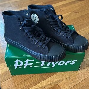 P.F. Flyers Black Sneakers Classic High-Top
